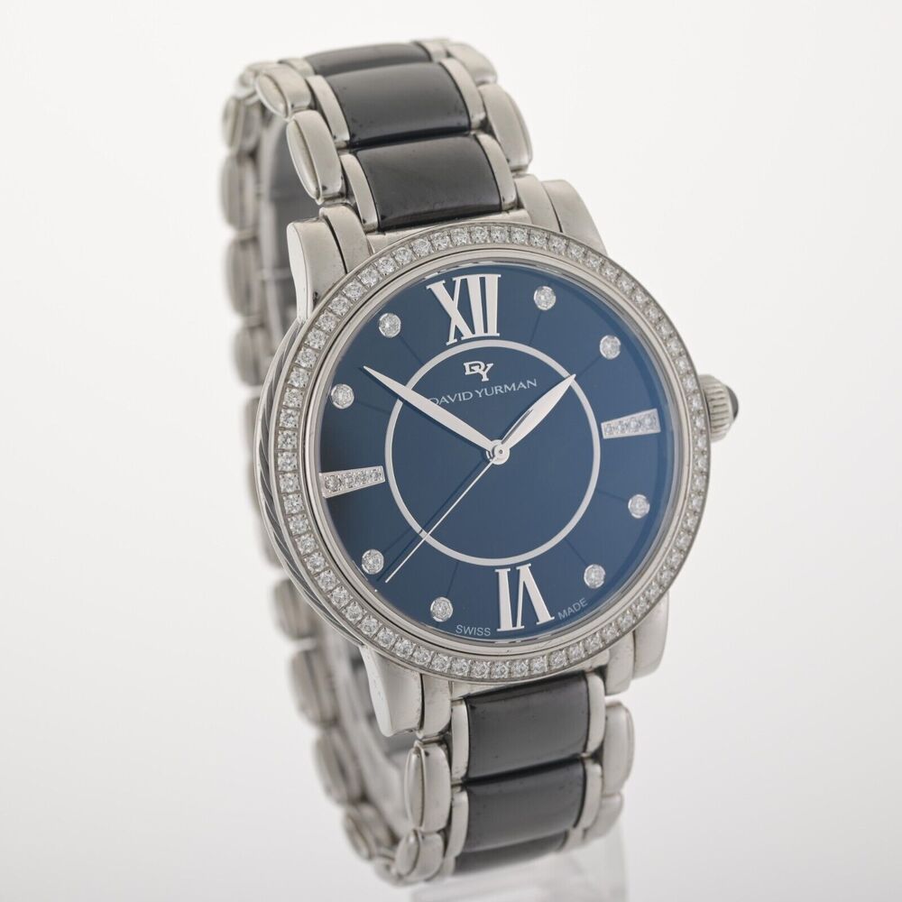 David Yurman T727-M Black Diamond Ceramic Steel 38mm Watch